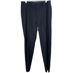 Lauren Ralph Lauren Dress Pants Mens 33X32 Black Flat Front Preppy Trousers Work